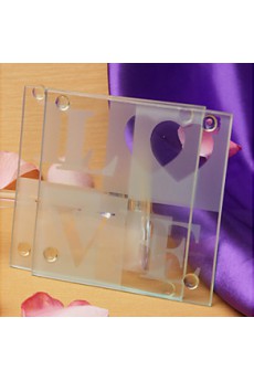Love Glass Coasters (Set of 2)