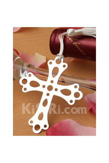 Silver Cross With Tassel Bookmark Favor