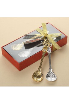 Elegant Silver and Gold Couple Coffee spoon (Set of 2)