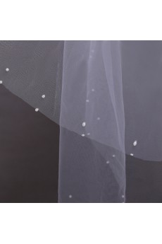 Four Tier Bridal Veil With Cut Edge