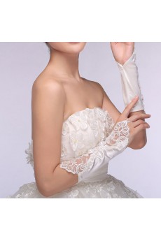 Fingerless Elbow Length Bridal Gloves
