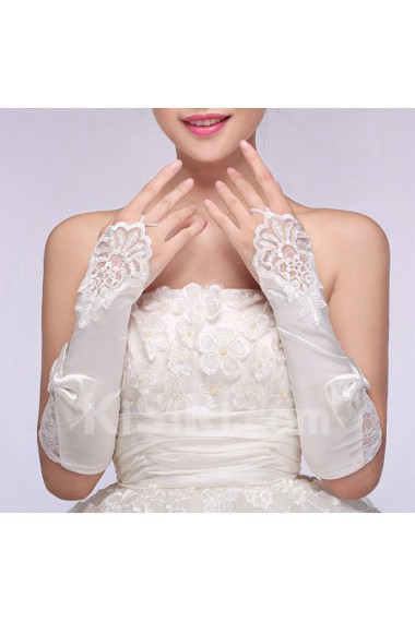 Fingerless Elbow Length Bridal Wedding Gloves