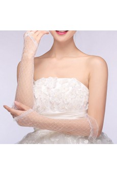 Fingerless Elbow Length Bridal Wedding Gloves
