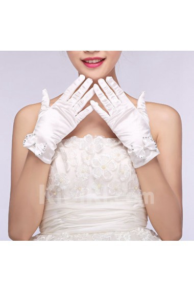Wrist Length Bridal Wedding Gloves