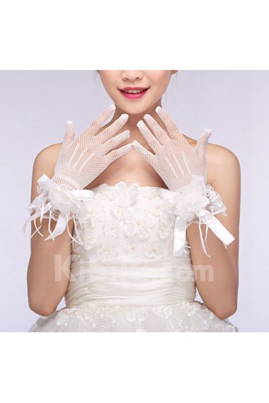 Wrist Length Bridal Wedding Gloves