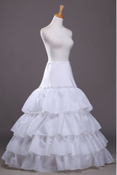 A-Line 4 Tier Floor Length Underskirt Bridal Wedding Petticoat
