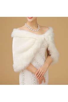 Elegant Faux Fur Wedding / Special Occasion Shawl