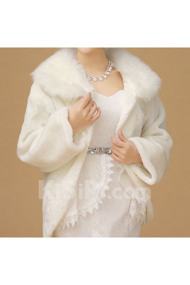 Long Sleeve Faux Fur Bridal Wedding/Special Occasion Wrap