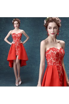 Lace, Chiffon Sweetheart Mini/Short Sleeveless Sheath Dress with Embroidered