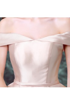 Satin Off-the-Shoulder Mini/Short Ball Gown Dress