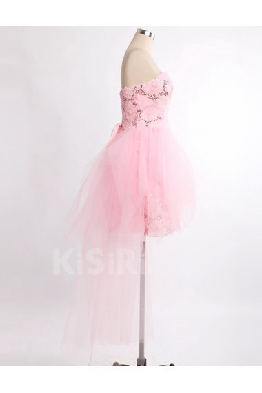 Chiffon Sweetheart Mini/Short Sleeveless Ball Gown Dress with Sequins