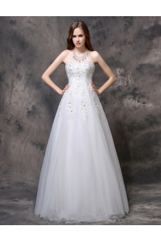 Organza, Lace Sweetheart Floor Length Sleeveless A-line Dress with Sequins, Rhinestone