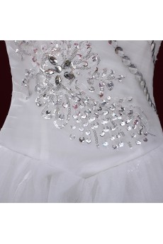 Tulle Sweetheart Floor Length Sleeveless Ball Gown Dress with Sequins, Rhinestone