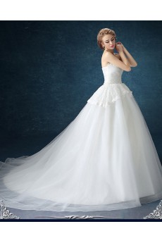 Chiffon, Tulle Sweetheart Chapel Train Sleeveless A-line Dress with Sequins
