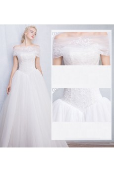 Tulle, Lace Strapless Floor Length Sleeveless A-line Dress