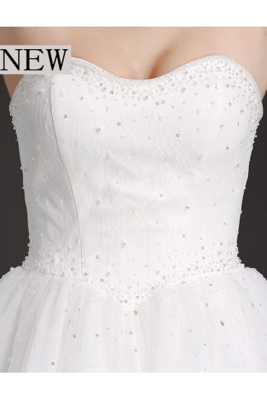 Lace, Tulle Sweetheart Cathedral Train Sleeveless A-line Dress with Beads, Sequins