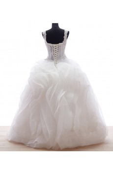 Lace, Satin Sweetheart Floor Length Sleeveless Ball Gown Dress with Rhinestone