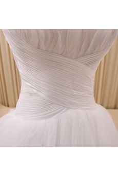 Tulle, Satin Sweetheart Chapel Train Sleeveless Ball Gown Dress with Feather