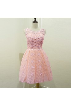 Tulle Short/Minin Jewel Sleeveless Ball Gown Dress