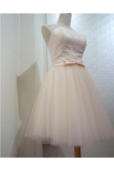 Tulle, Lace Sweetheart Sleeveless A-line Dress with Bow