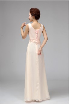 Lace, Chiffon Floor Length A-line Dress