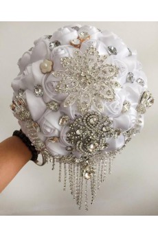 Top Quality Round Shape Wedding Bridal Bouquet with Rhinestones