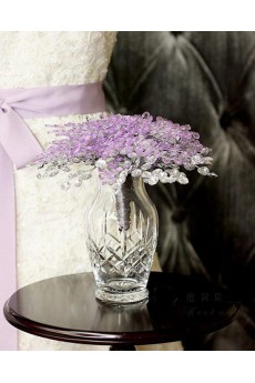 Light Purple Rhinestone Wedding Bridal Bouquet