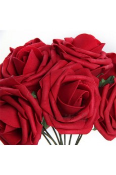 PE Red Rose Wedding Bridal Bouquet