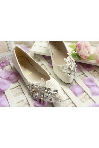 Handmade Lace Rhinestone Wedding Shoes