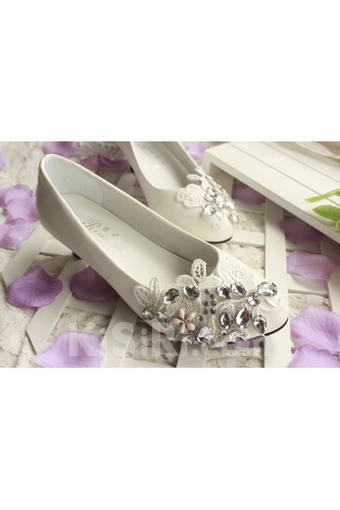Handmade Lace Rhinestone Wedding Shoes