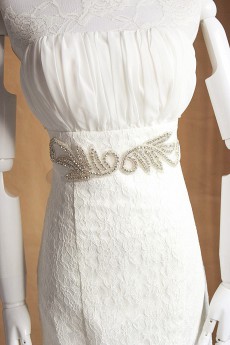 Luxurious Handmade Silk Rhinestone Wedding Sash