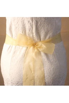 Handmade Yellow Rhinestone Wedding Sash