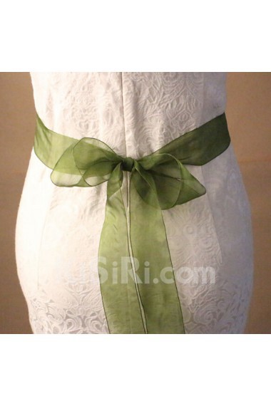 Handmade Green Rhinestone Wedding Sash