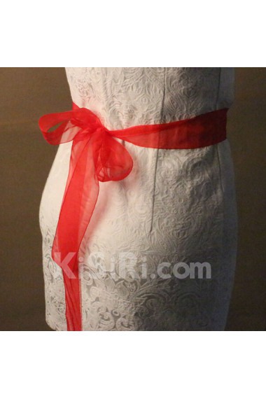 Handmade Red Rhinestone Wedding Sash