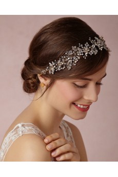 Luxurious Handmade Alloy Wedding Headpieces with Rhinestone