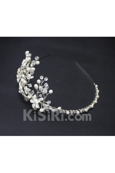 Floral Crystal Wedding Headpieces with Rhinestone