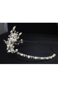 Floral Crystal Wedding Headpieces with Rhinestone