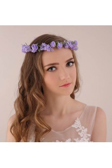 Purple Wreath Wedding Headpieces
