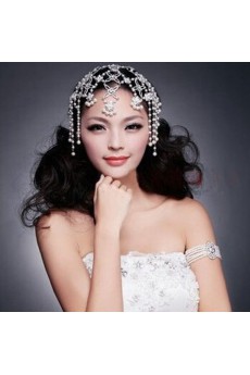 Alloy Wedding Headpieces with Imitation Pearls