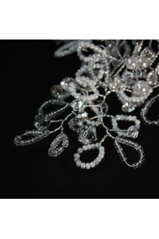 Luxurious Handmade Alloy Wedding Headpieces with Beads