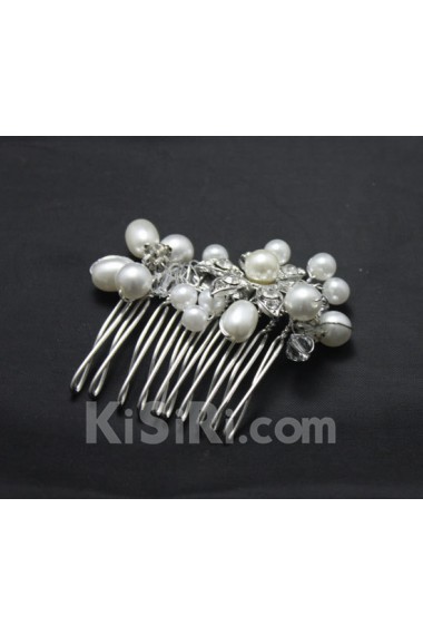 Alloy Combs Wedding Headpieces with Imitation Pearls