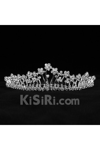 Alloy Flower Crown Wedding Headpieces with Rhinestone