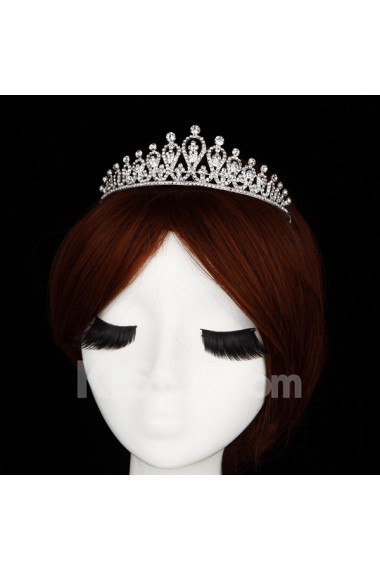 Luxurious Alloy Crown Wedding Headpieces with Rhinestone