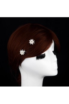 Fashion Rhinestone Wedding Headpieces with Imitation Pearls