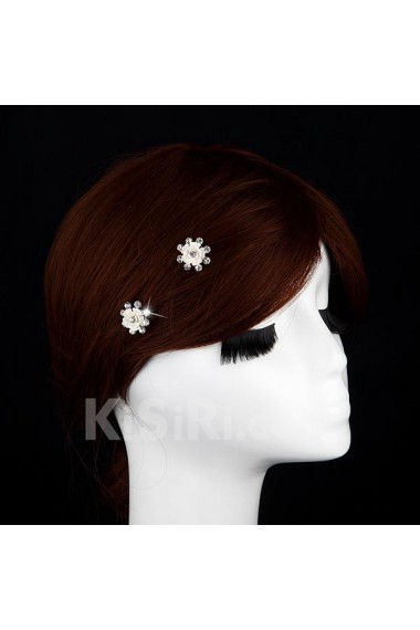 Fashion Rhinestone Wedding Headpieces with Imitation Pearls