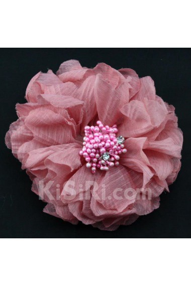 Pink Fabric Flower Wedding Headpieces