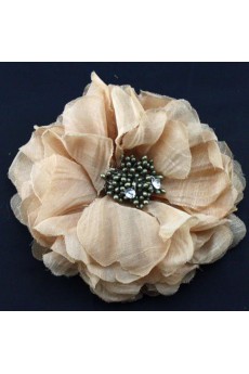 Champagne Fabric Flower Wedding Headpieces