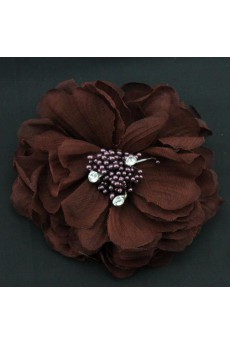 Brown Fabric Flower Wedding Headpieces