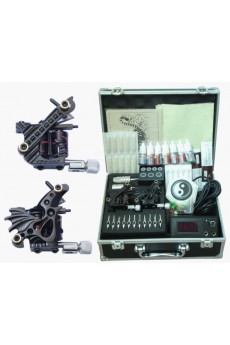 Professional Tattoo Guns Kit Completed Set With 2 Tattoo Machines and 7 Colors for Lining and Shading