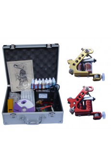 Tattoo Machines Kit Completed Set with 2 Tattoo Guns for Lining and Shading